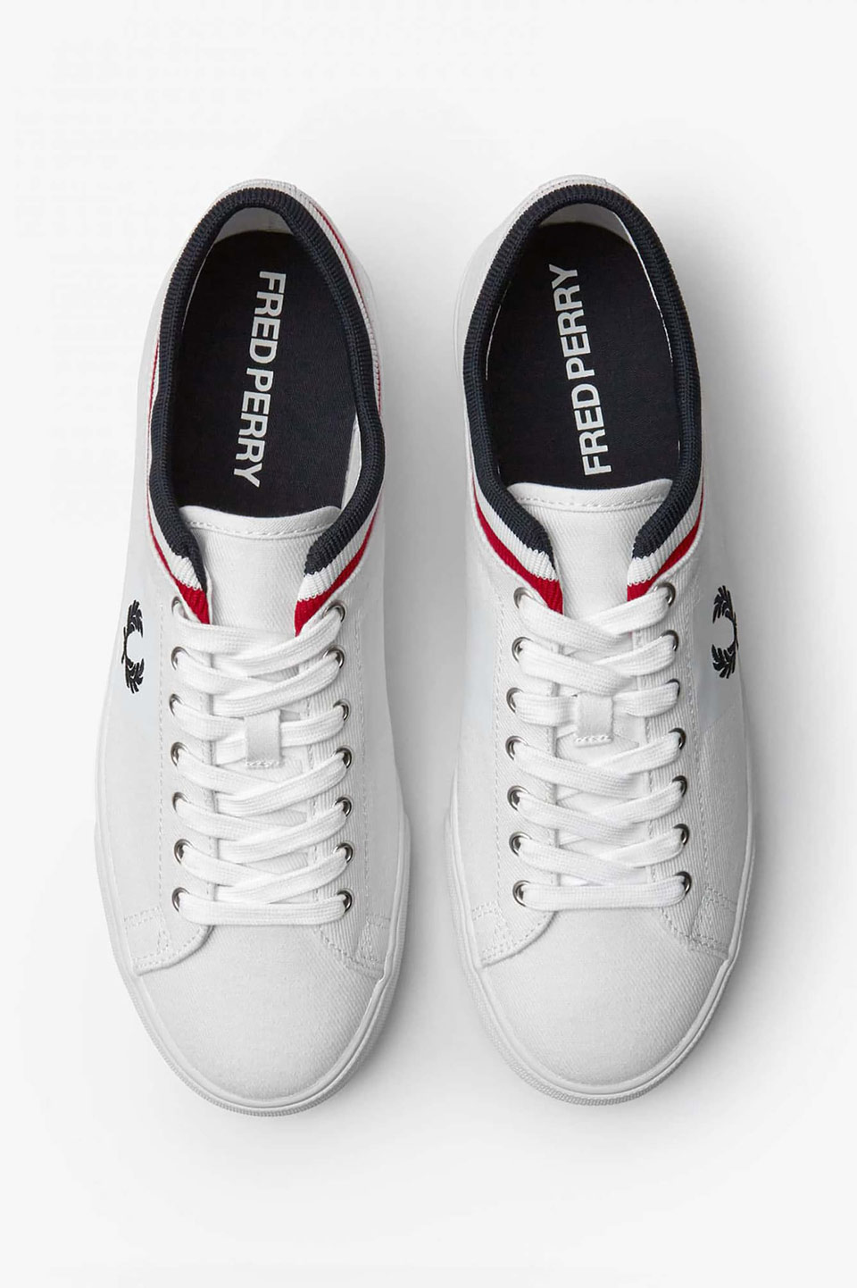 Underspin Tipped Cuff Twill(230 100A：WHITE / NAVY): | FRED PERRY