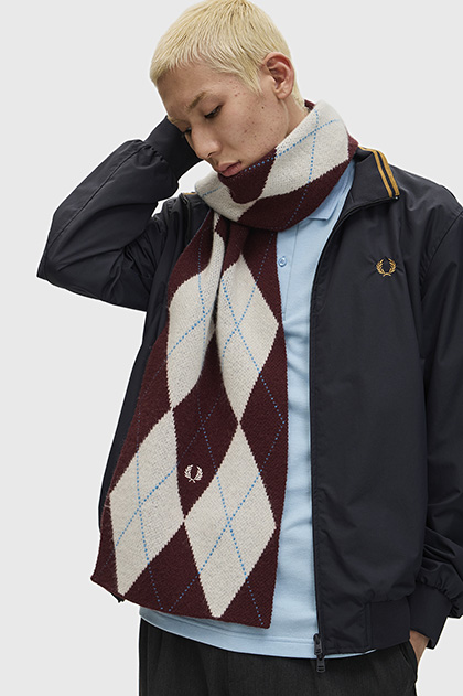 Brushed Argyle Scarf