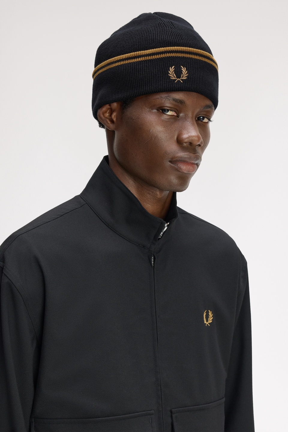 Twin Tipped Merino Wool Beanie(1SZ U12：BLACK / DARK CARAMEL