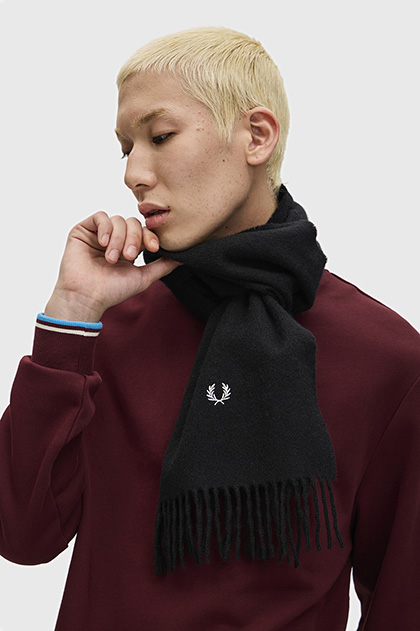 タグ付き　新品　FRED PERRY タータンチェックマフラー FRED PERRY フレッドペリー タータンチェック マフラー イエロー