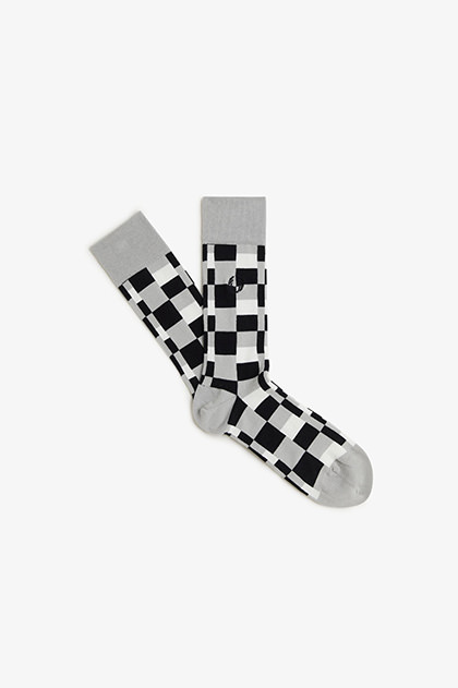 Glitch Print Brushed Socks