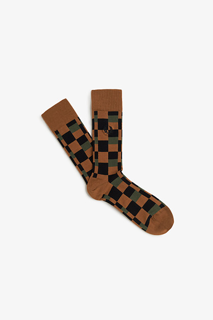 Glitch Print Brushed Socks