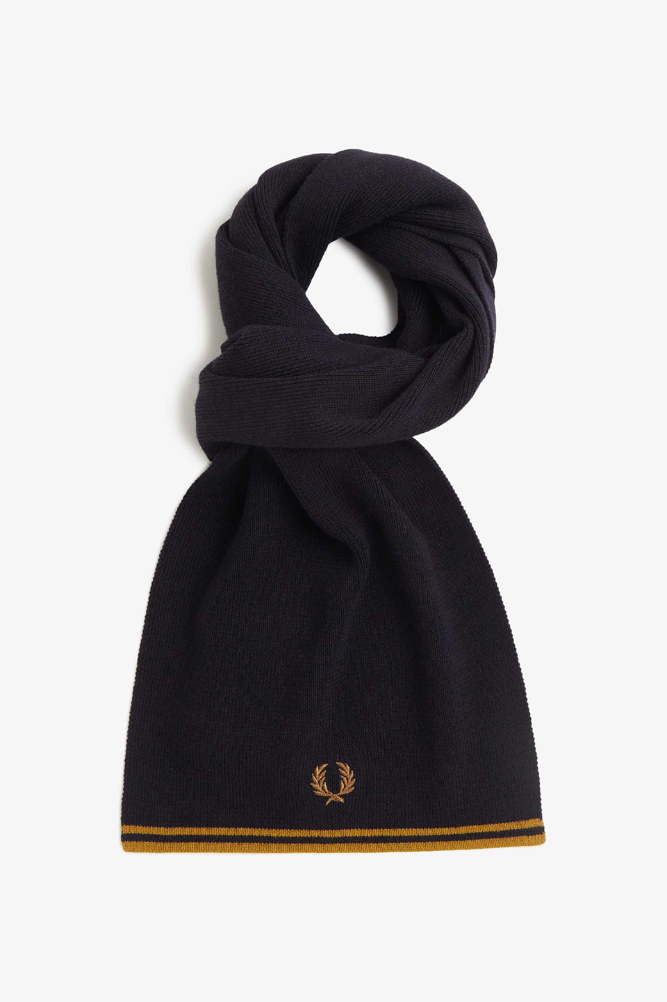 Twin Tipped Merino Wool Scarf(1SZ R63：NAVY): | FRED PERRY JAPAN ...