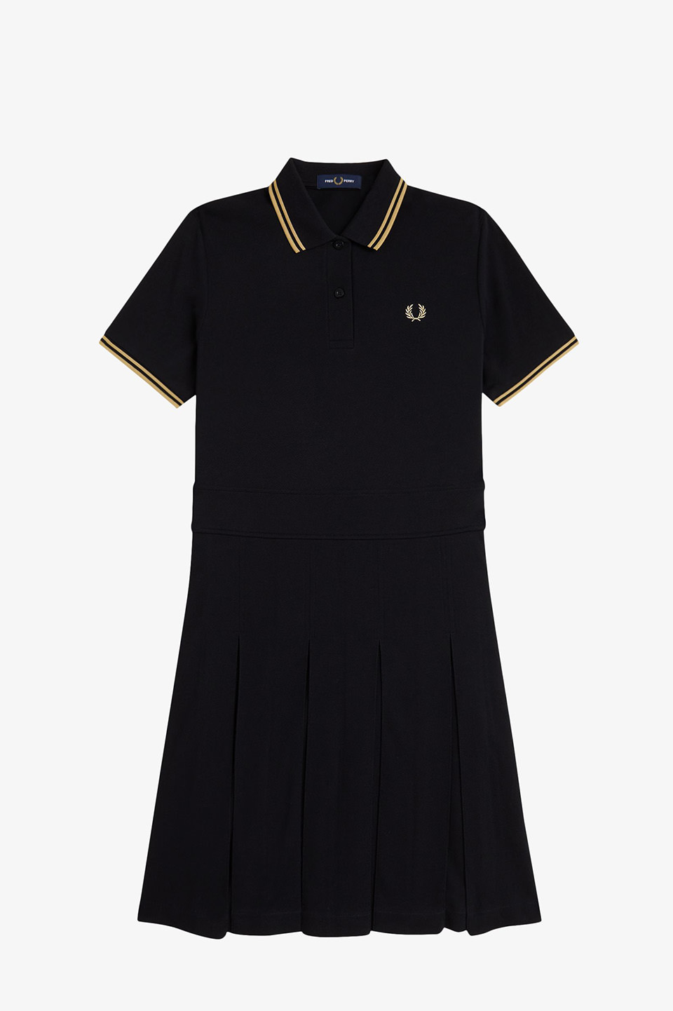 Tipped Pleated Tennis Dress