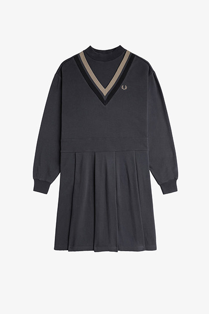 V-Insert Tipped Dress