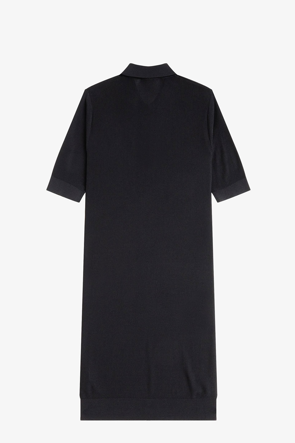 Ribbed Knitted Polo Shirt Dress(10 102：BLACK): | FRED PERRY JAPAN