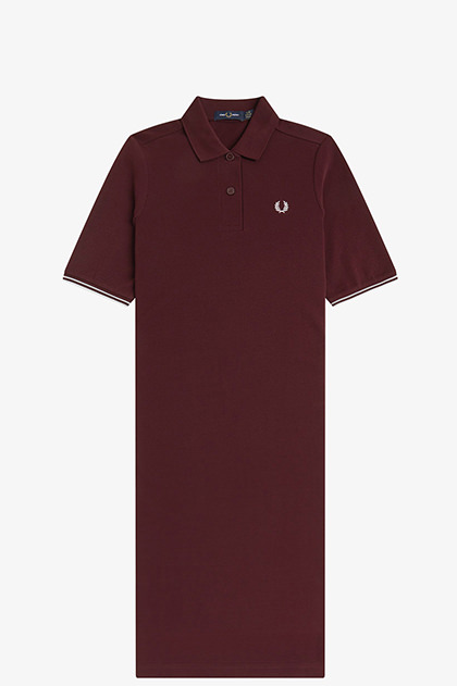 Sheer Tipped Polo Dress