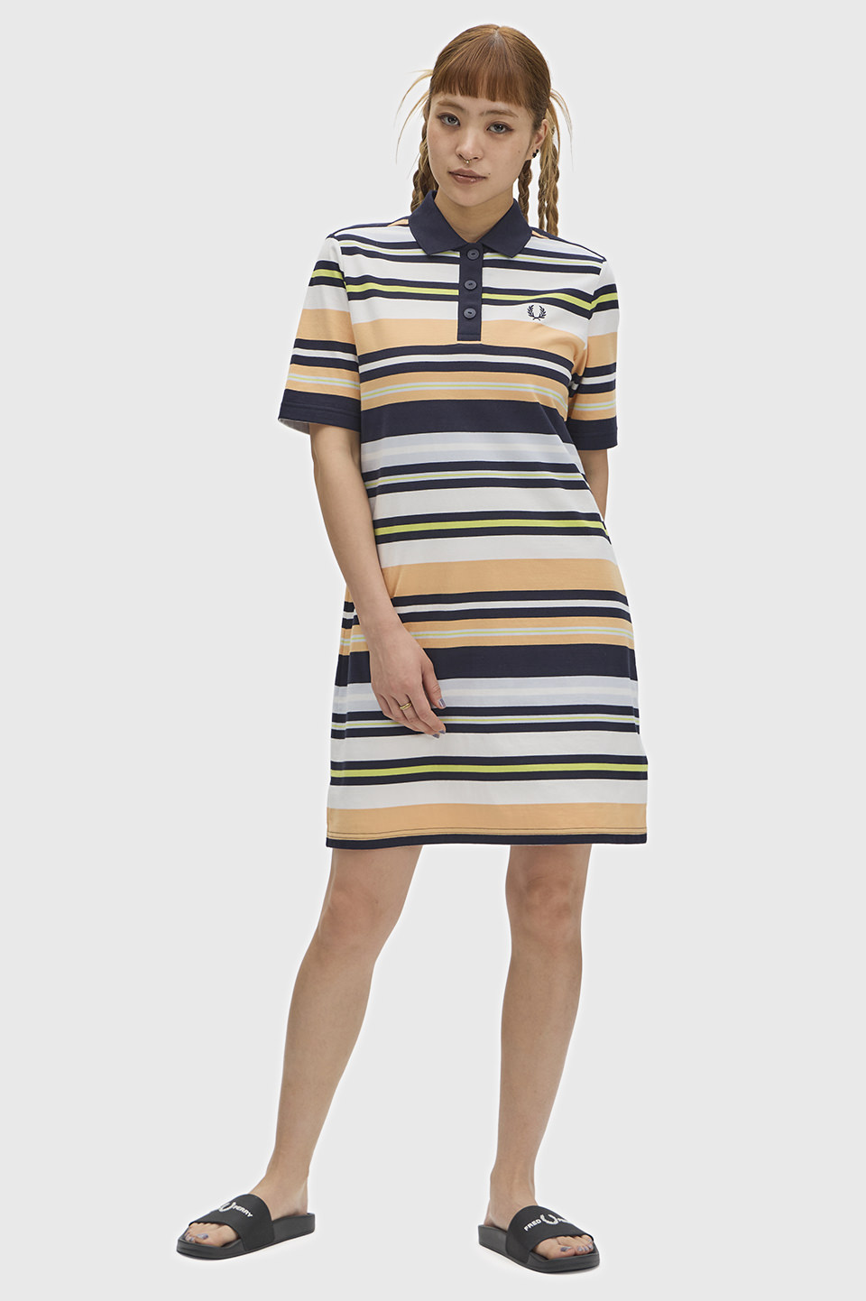 Striped Polo Dress(8 608：NAVY): | FRED PERRY JAPAN | フレッド