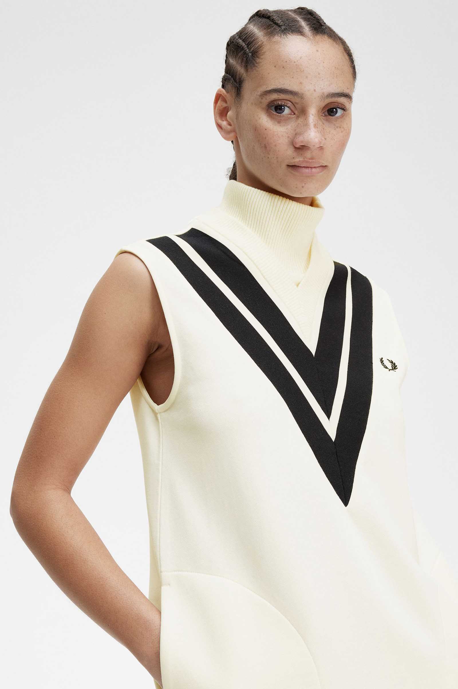 Tipped Knitted Trim Dress(10 560：ECRU): | FRED PERRY JAPAN