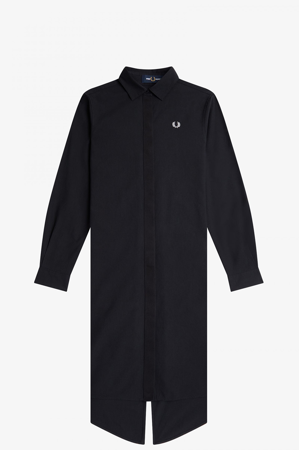 Fishtail Hem Shirt Dress(8 102:BLACK): | FRED PERRY JAPAN