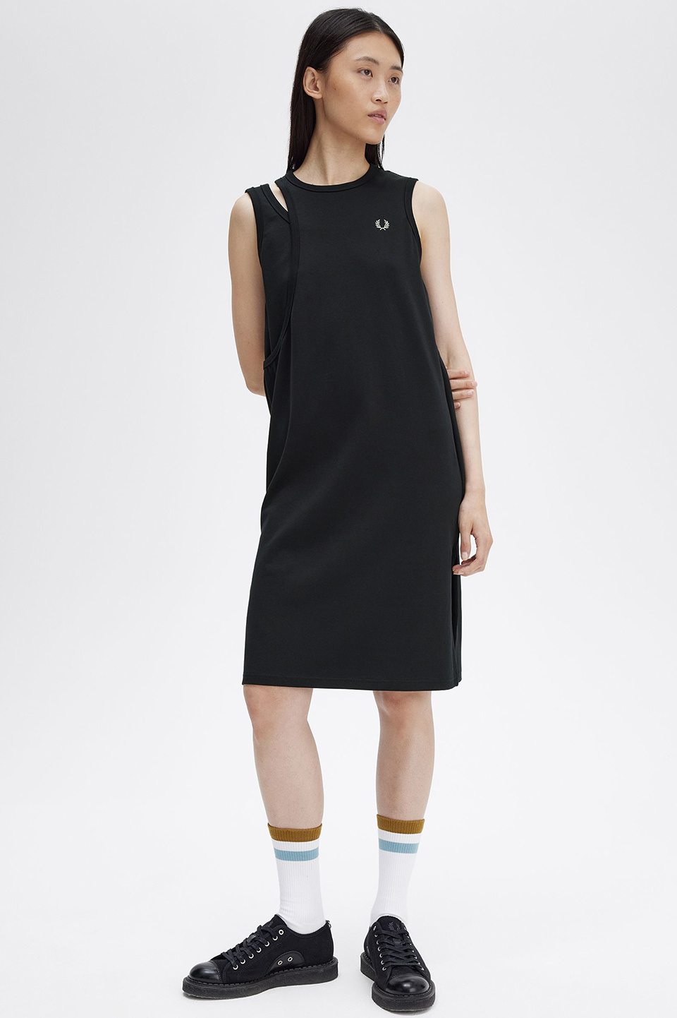 Layered Ringer Dress(8 102：BLACK): | FRED PERRY JAPAN | フレッド 
