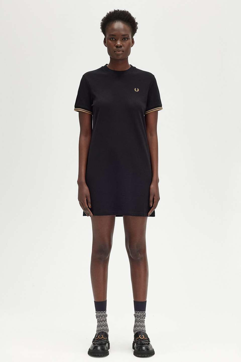 Twin Tipped Pique T-Shirt Dress(10 102：BLACK): | FRED PERRY