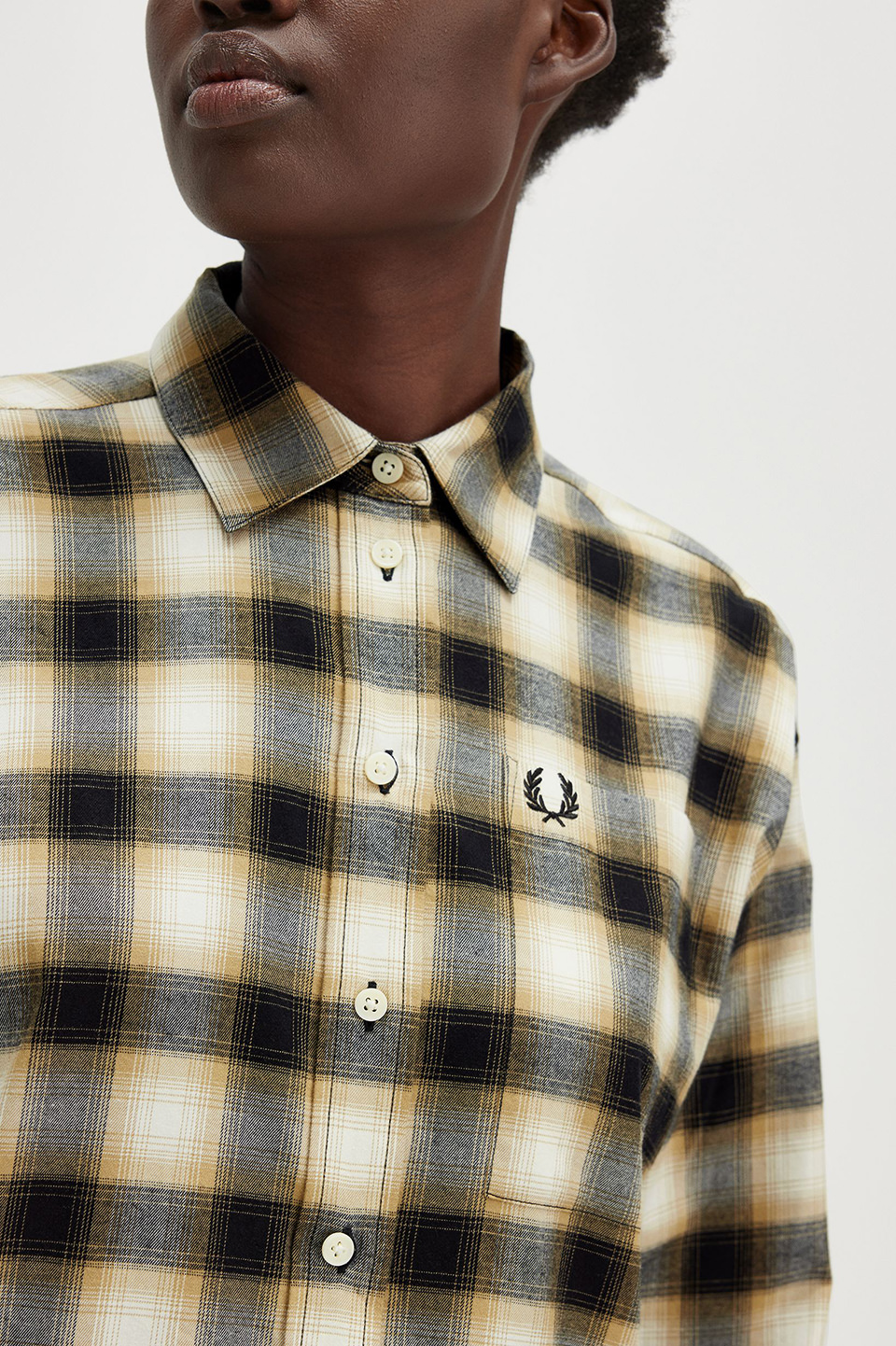 Brushed Check Shirt Dress(8 560：ECRU): | FRED PERRY JAPAN
