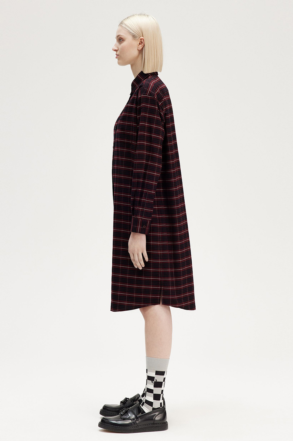 Check Oxford Shirt Dress(8 K22：OX BLOOD): | FRED PERRY