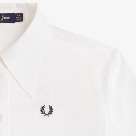 ワンピース FRED PERRY Woman Dress White D9172 129 Tipped Shirt Dress(10 129：SNOW WHITE): | FRED PERRY JAPAN