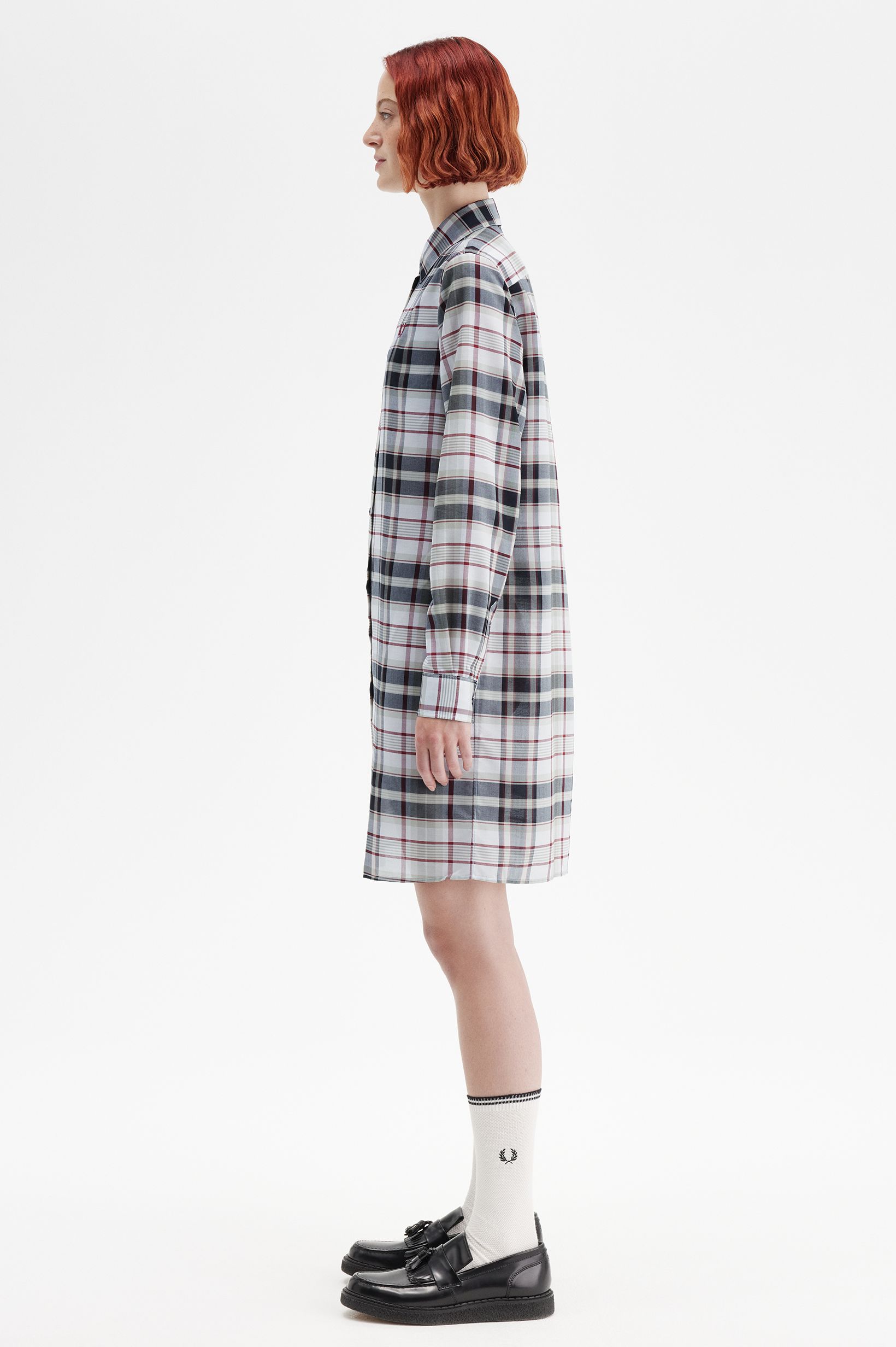 Check Shirt Dress(10 100：WHITE): | FRED PERRY JAPAN