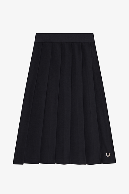 新品タグ付き フレッドペリー Box Pleated Skirt プリーツ黒 Pleated Midi Skirt(6 102：BLACK): | FRED PERRY JAPAN | フレッド