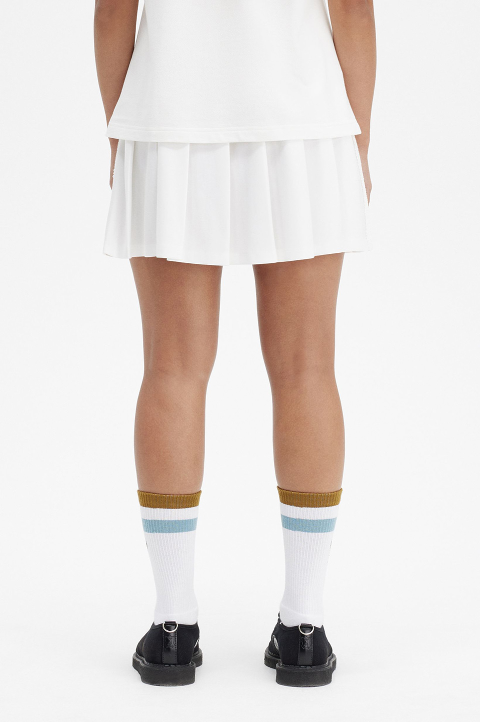 Lace Tape Pleated Skirt(8 129：SNOW WHITE): | FRED PERRY