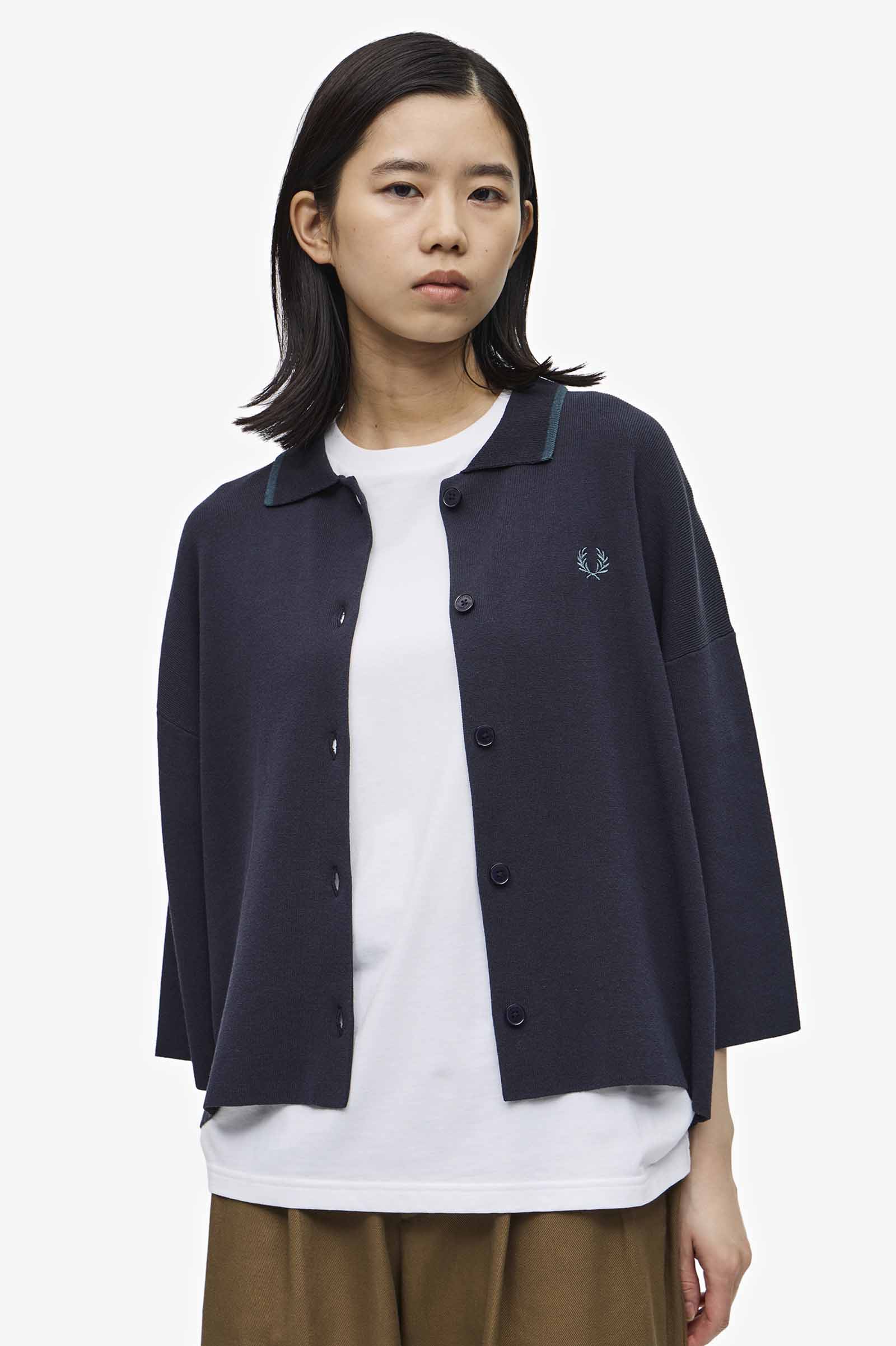 Short Sleeved Knitted Shirt(10 01：NAVY): | FRED PERRY JAPAN 