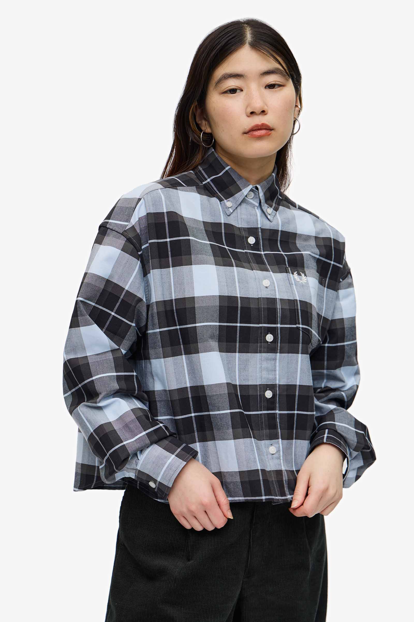 Long-Sleeved Tartan Shirt(10 07：BLACK): | FRED PERRY JAPAN