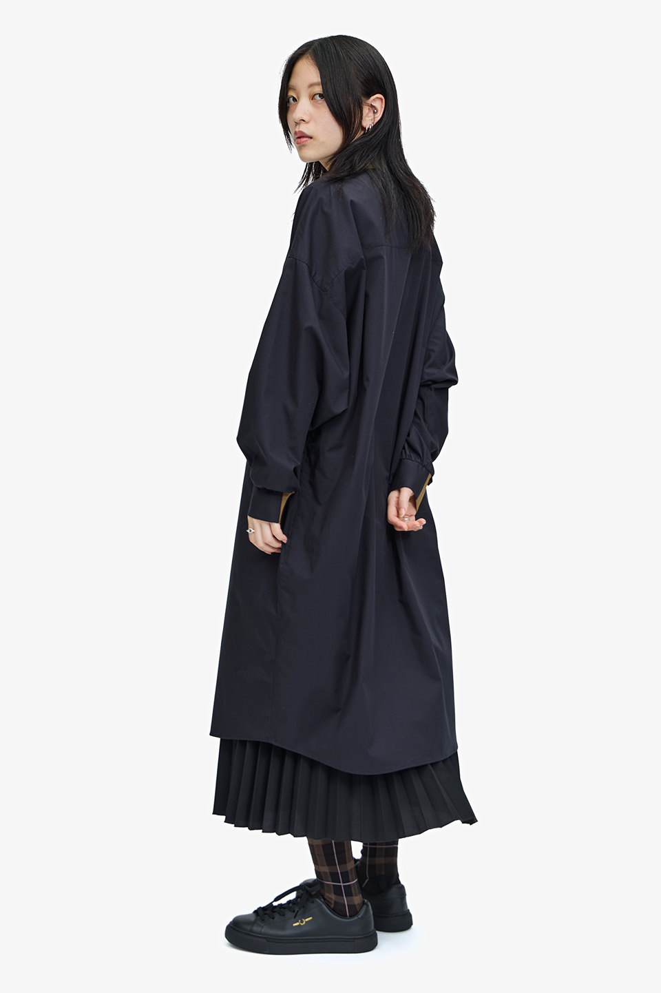 Woven Shirt Dress8 ：BLACK:   FRED PERRY JAPAN   フレッド