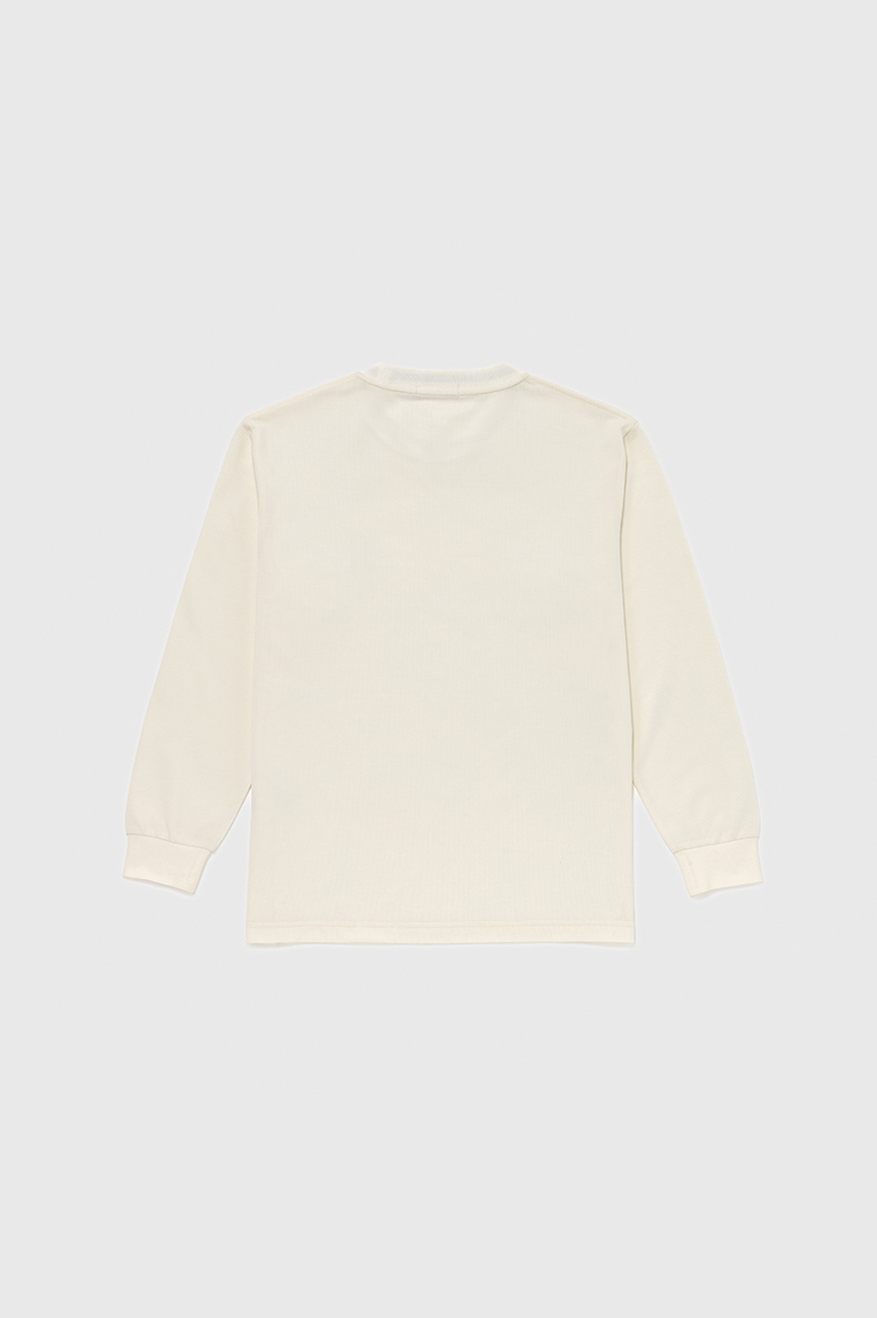 SHIPS Long Sleeve Pique T-Shirt 68C:ECRU / DARK AIRFORCE S