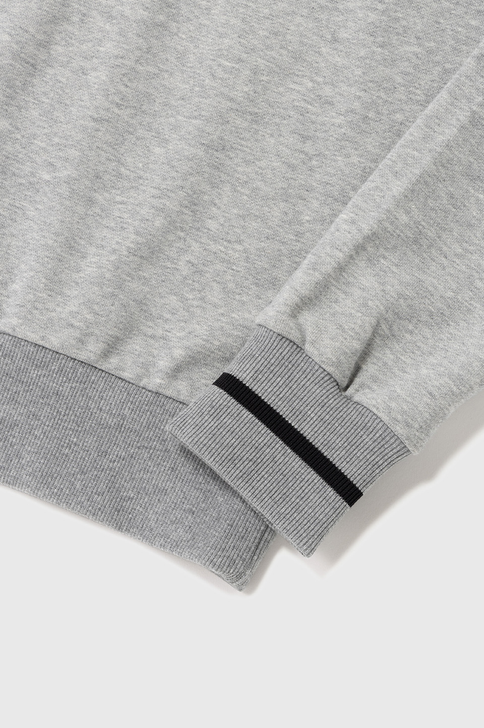 SHIPS Single Tipped Sweatshirt 420:STEEL MARL / BLACK S
