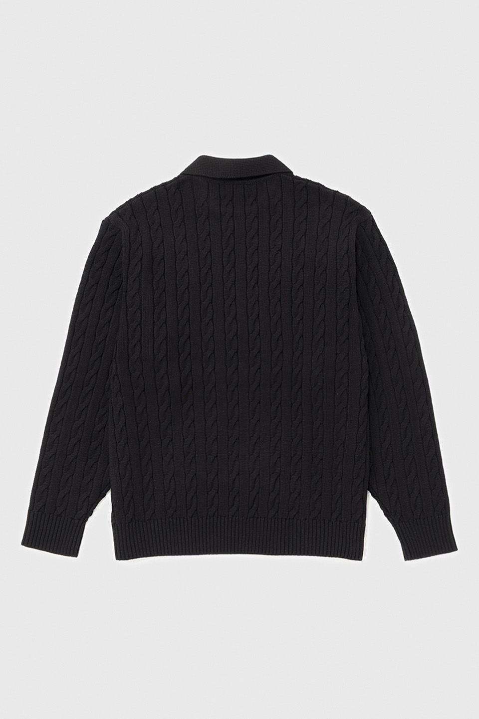 JOURNAL STANDARD Football Collar Knitted Cable Polo Shirt(M 102