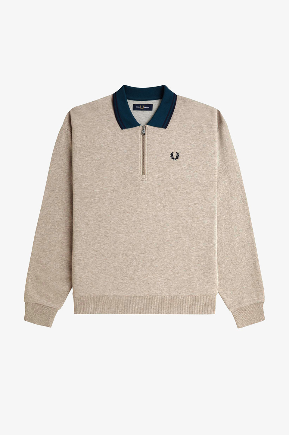 Zip Neck Collar Sweatshirt