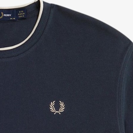 フレッドペリー ネイビー tシャツ　FRED PERRY Tipped Pique T-Shirt(10 608：NAVY): | FRED PERRY JAPAN