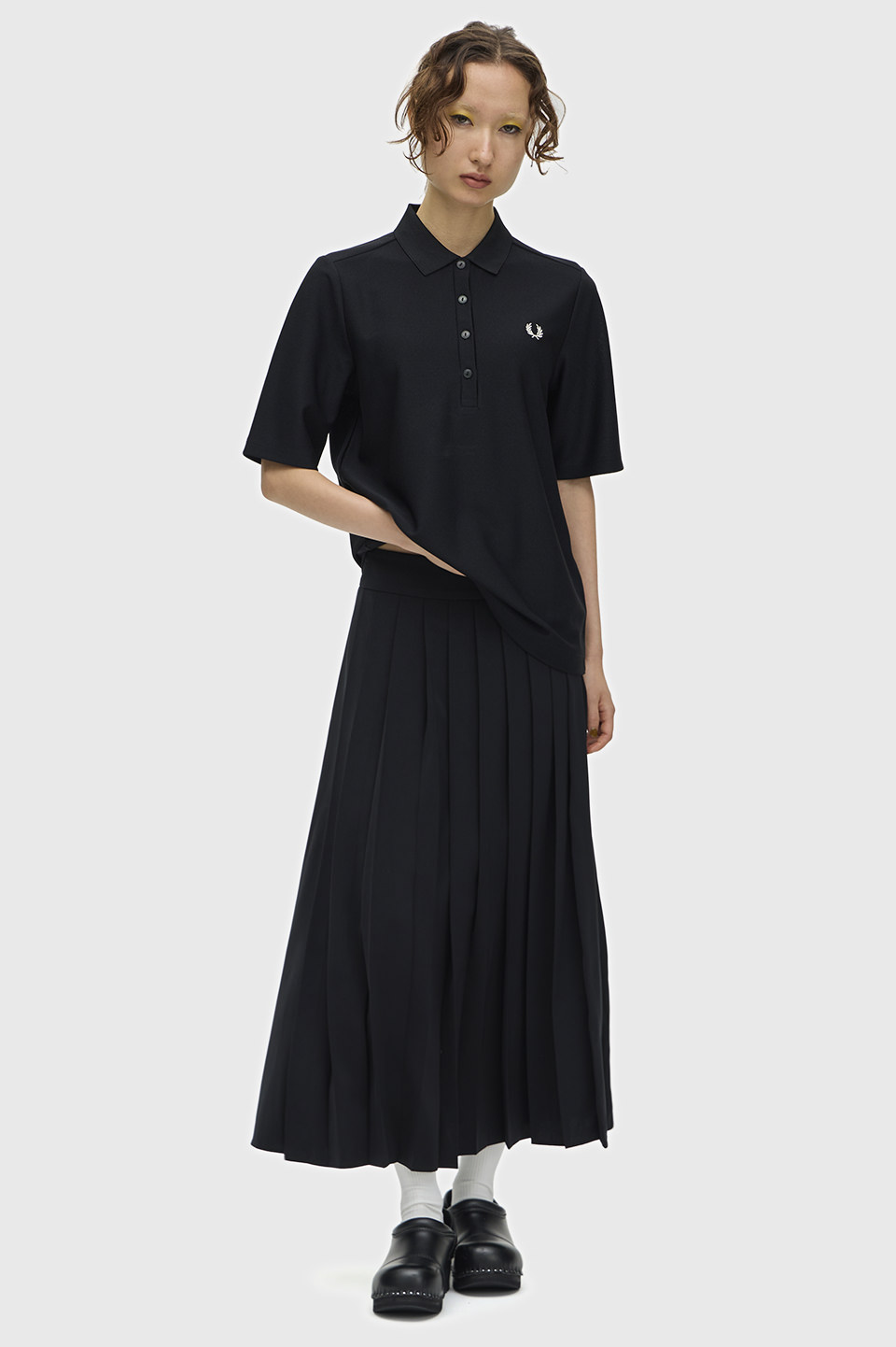 Textured Jersey Polo Shirt(10 102：BLACK): | FRED PERRY JAPAN