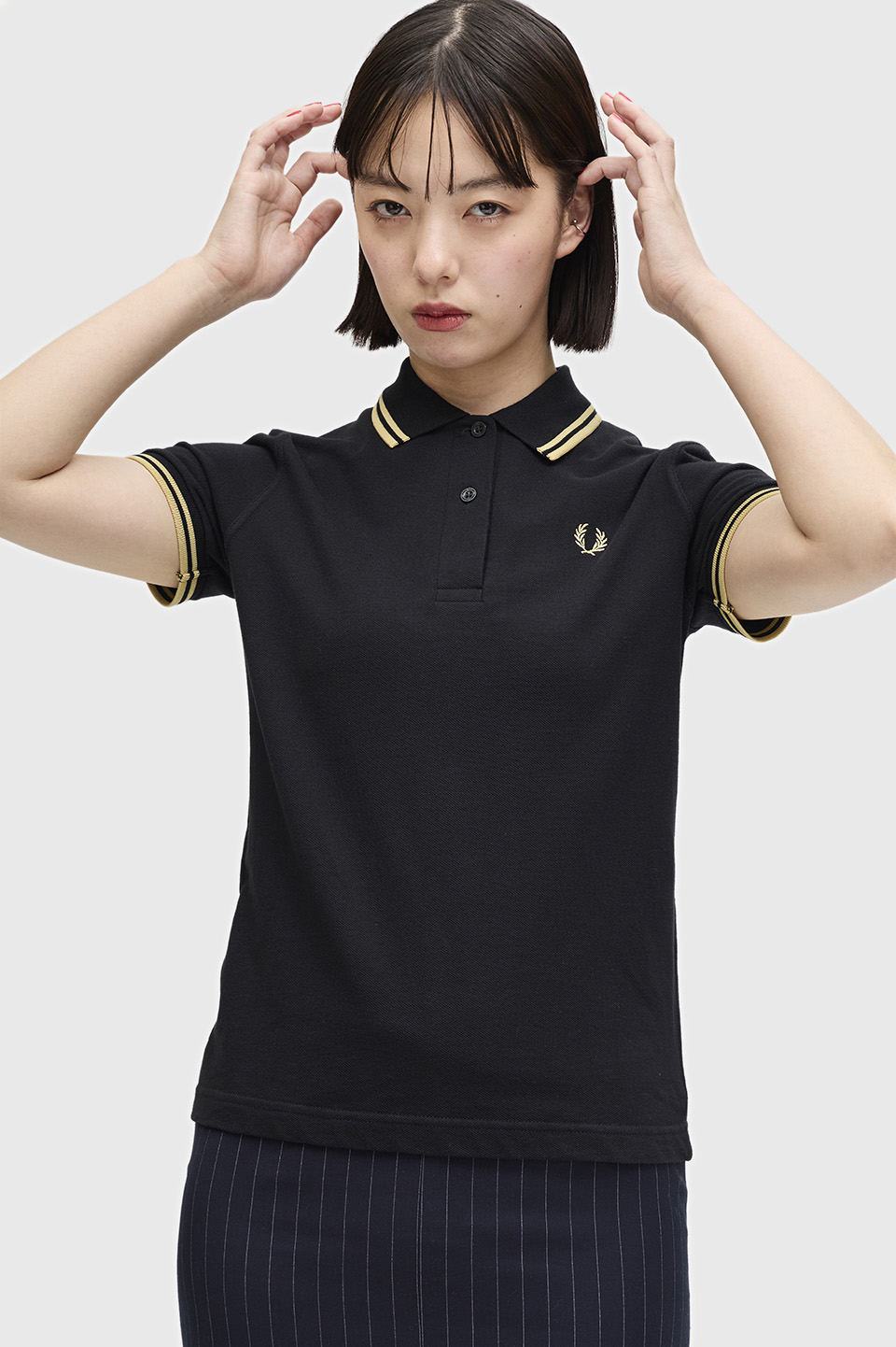 The Fred Perry Shirt - G12(8 157：BLACK / CHAMP / CHAMP): | FRED