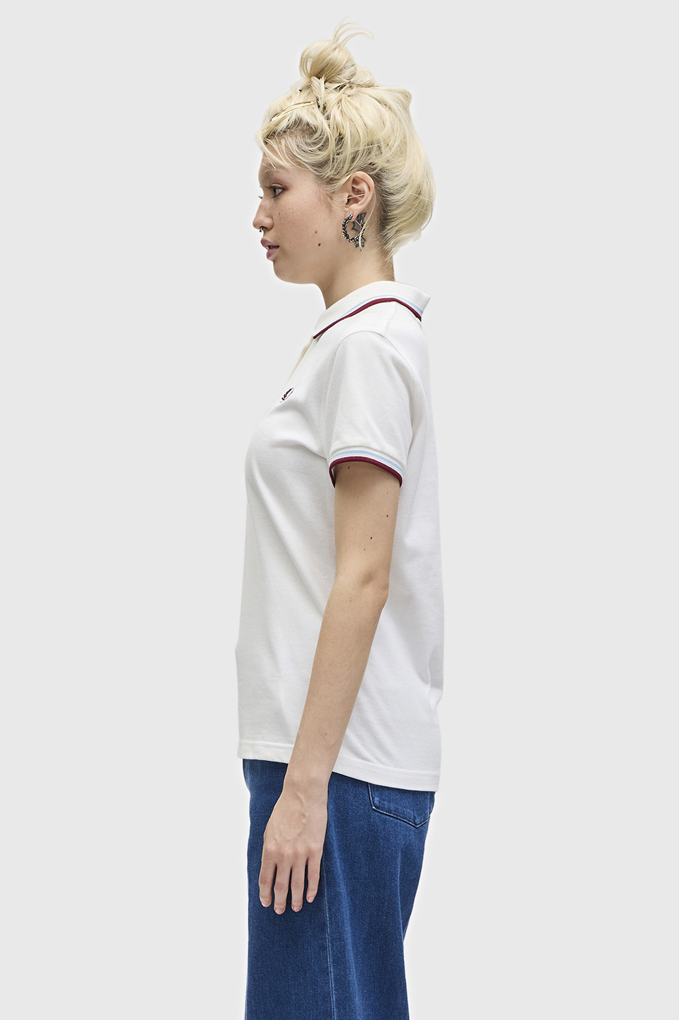 The Fred Perry Shirt - G12(10 301：WHITE / MAROON): | FRED PERRY JAPAN ...