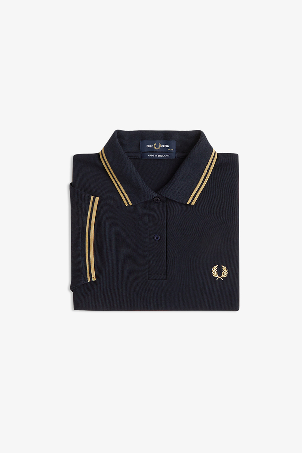 The Fred Perry Shirt - G12 L21:NAVY / CHAMPAGNE 10