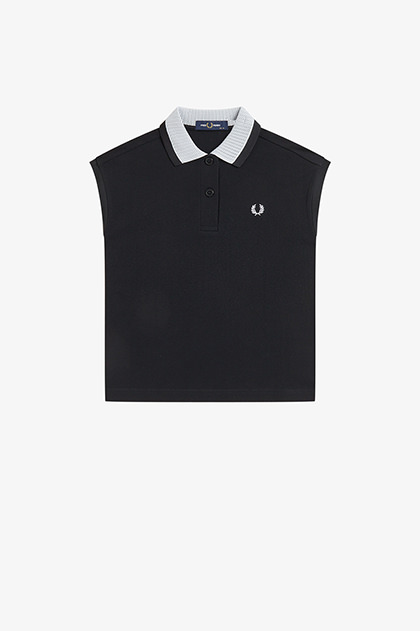Mesh Collar Polo Shirt