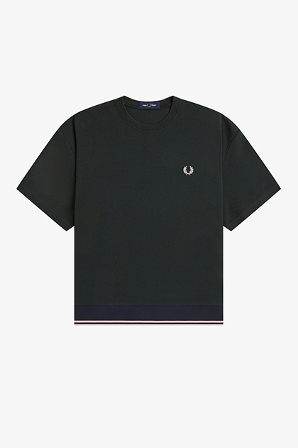 Contrast Hem Pique T-Shirt