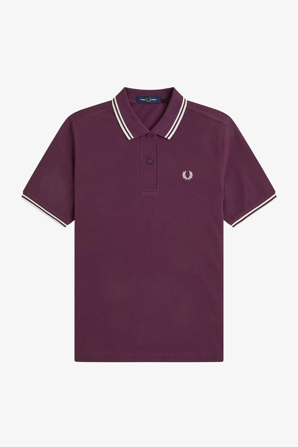 The Fred Perry Shirt - G3600 05D:PLUM/ECR/ECR 8