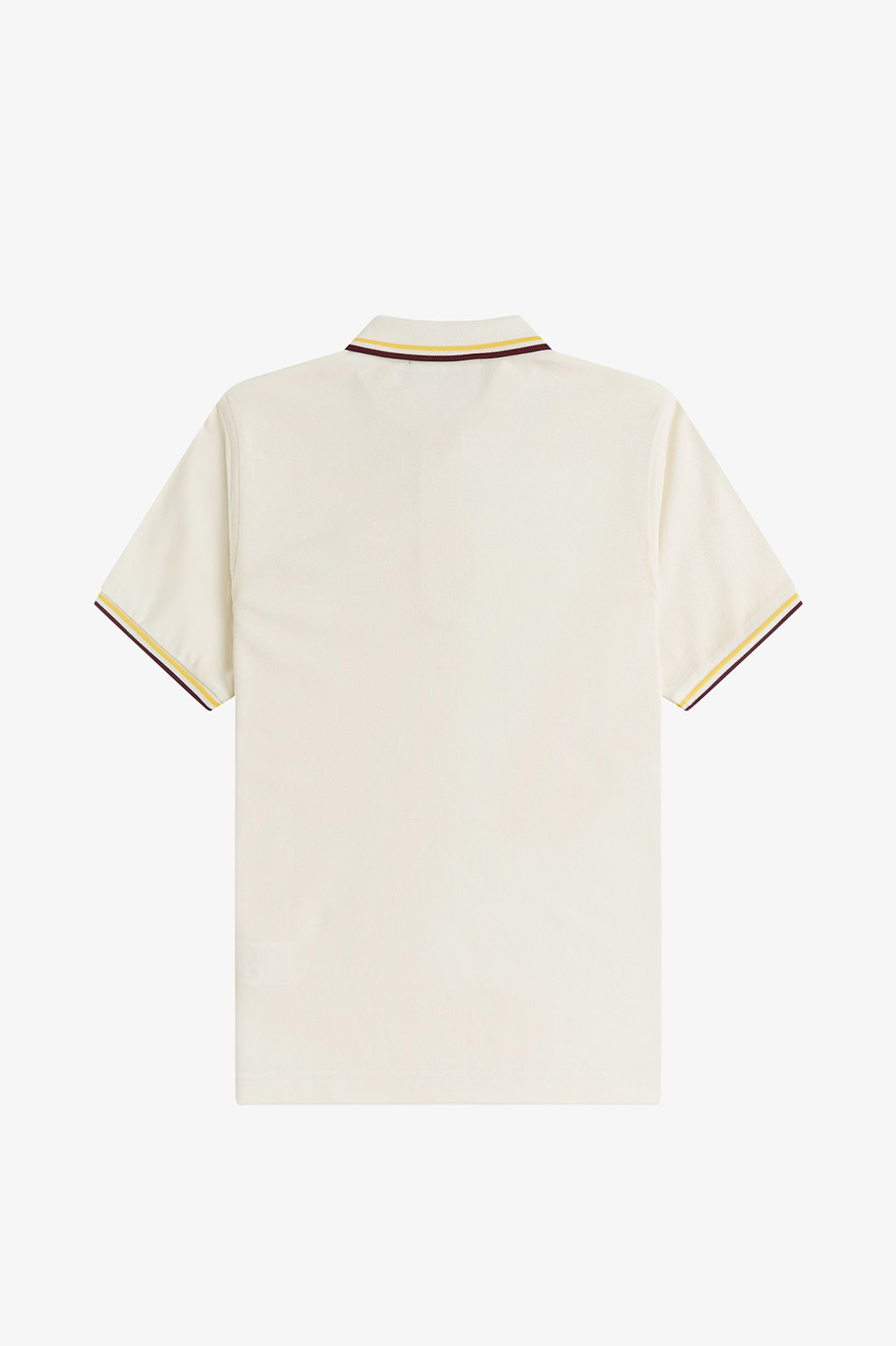 The Fred Perry Shirt - G3600 18B:ECRU / LEMON BARLEY / OX BLOOD 8
