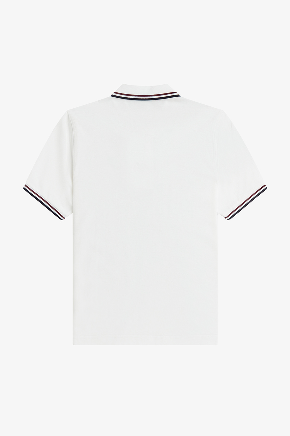 The Fred Perry Shirt - G3600 19C:SNOW WHITE / OX BLOOD / NAVY 8