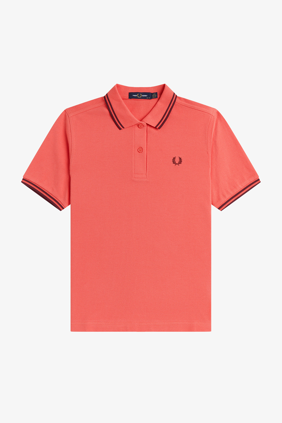 The Fred Perry Shirt - G3600 22C:STRAWBERRY CREAM / OX BLOOD 8