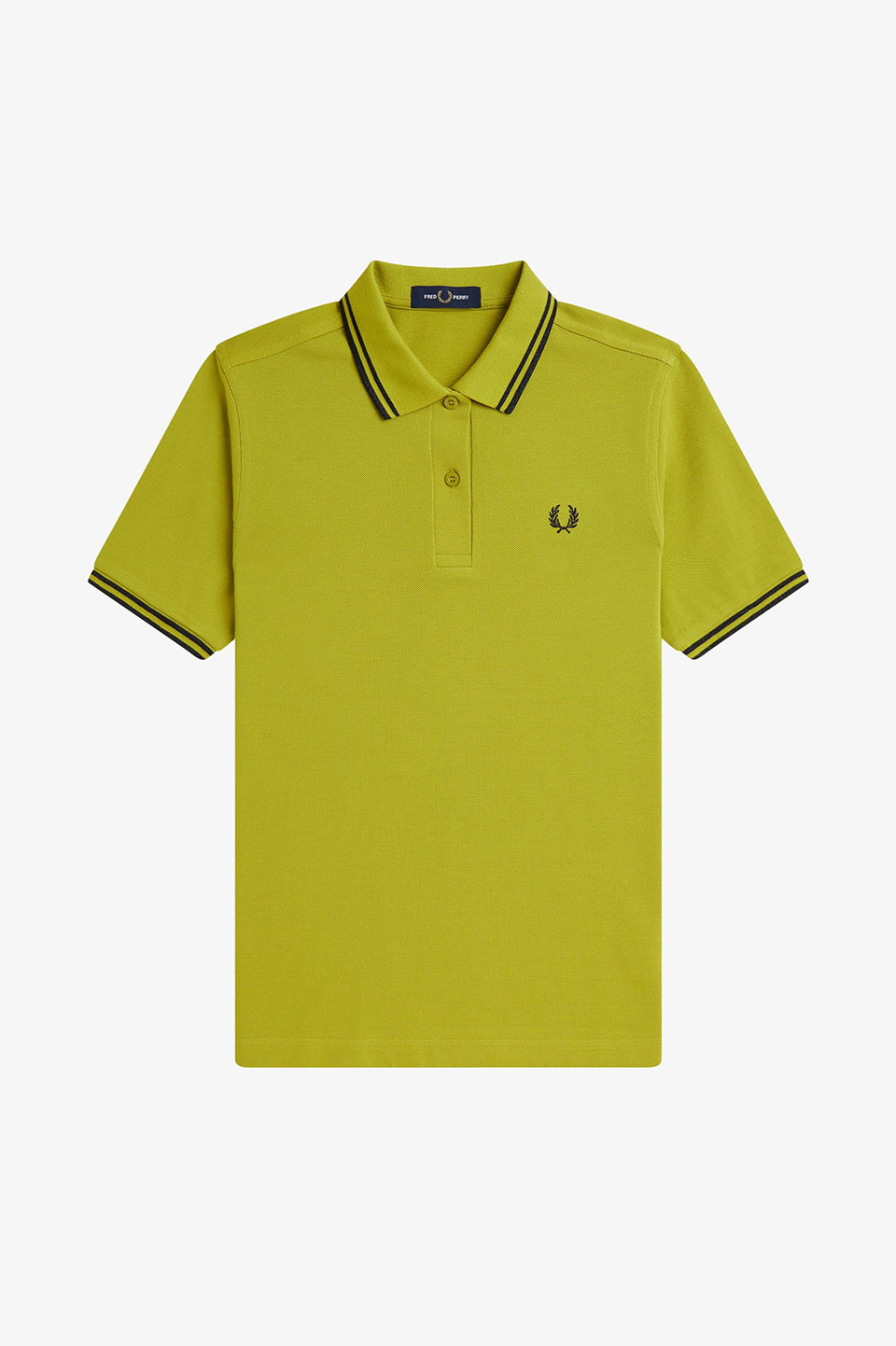 The Fred Perry Shirt - G3600 60A:TENNIS BALL YELLOW / METALLIC BLACK 8