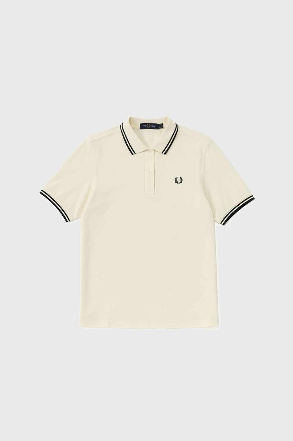 The Fred Perry Shirt - G3600 S70:ECRU / BLACK 8