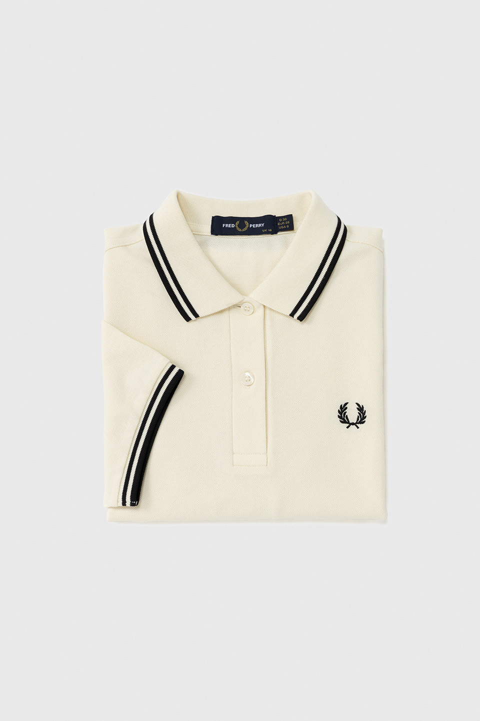 The Fred Perry Shirt - G3600 S70:ECRU / BLACK 8