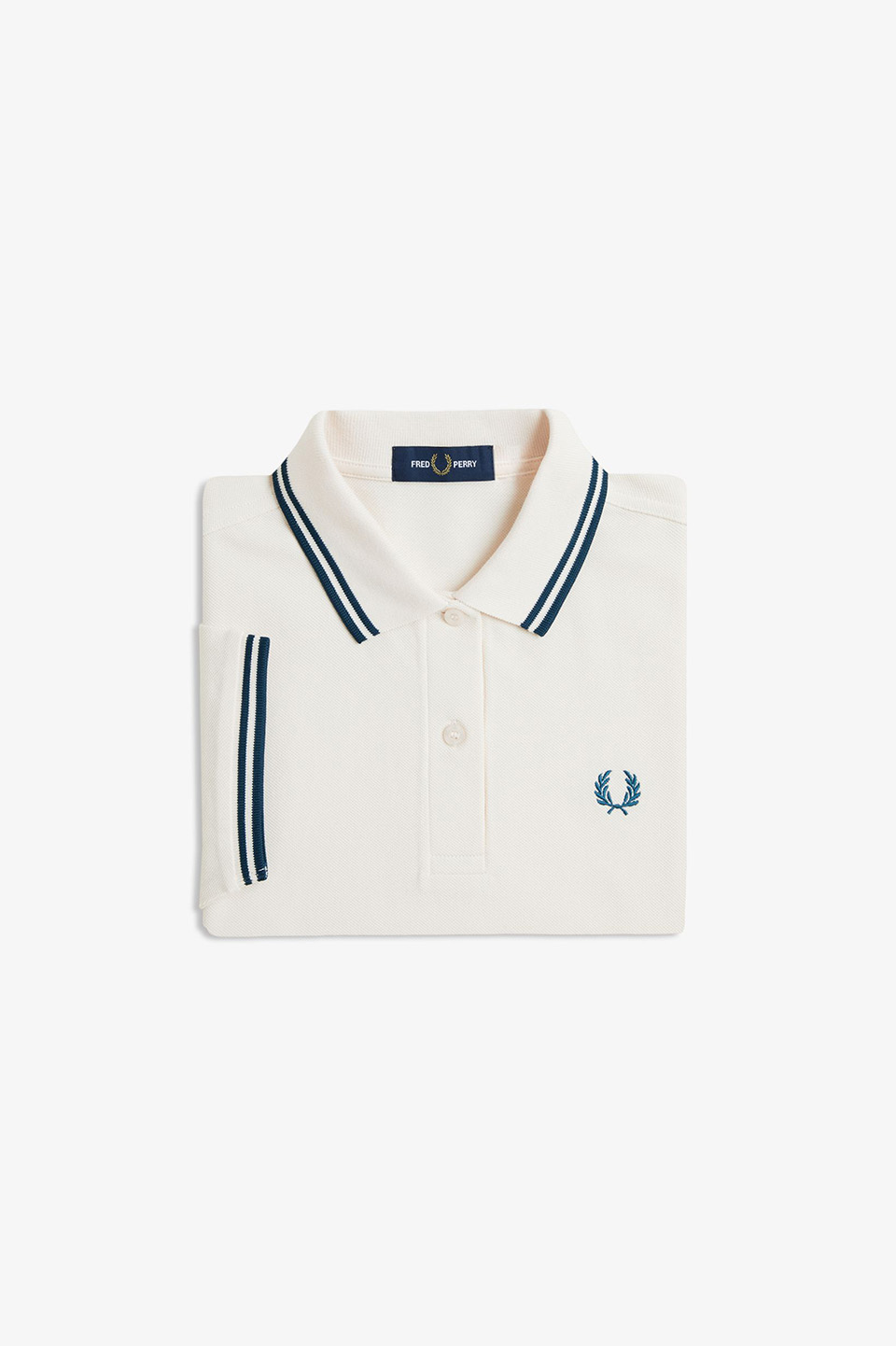 Fred Perry ポロシャツ G3600 B34（SNOW WHITE） G3600 - Snow White / Dark Caramel / Dark Caramel | The Fred