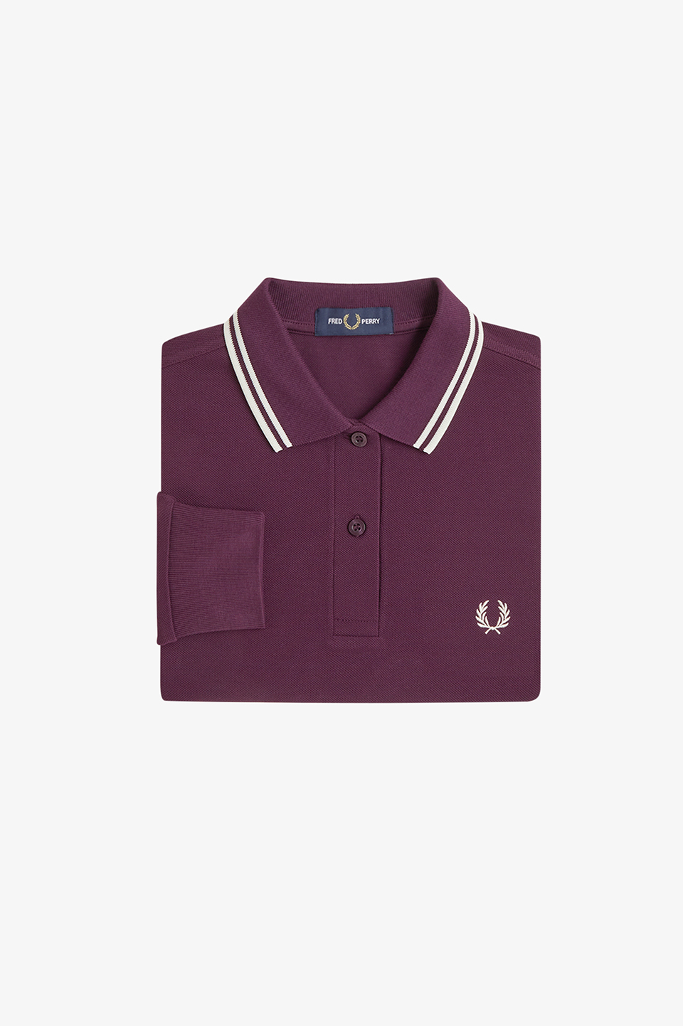 The Fred Perry Shirt - G3636 05D:PLUM / ECRU / ECRU 8