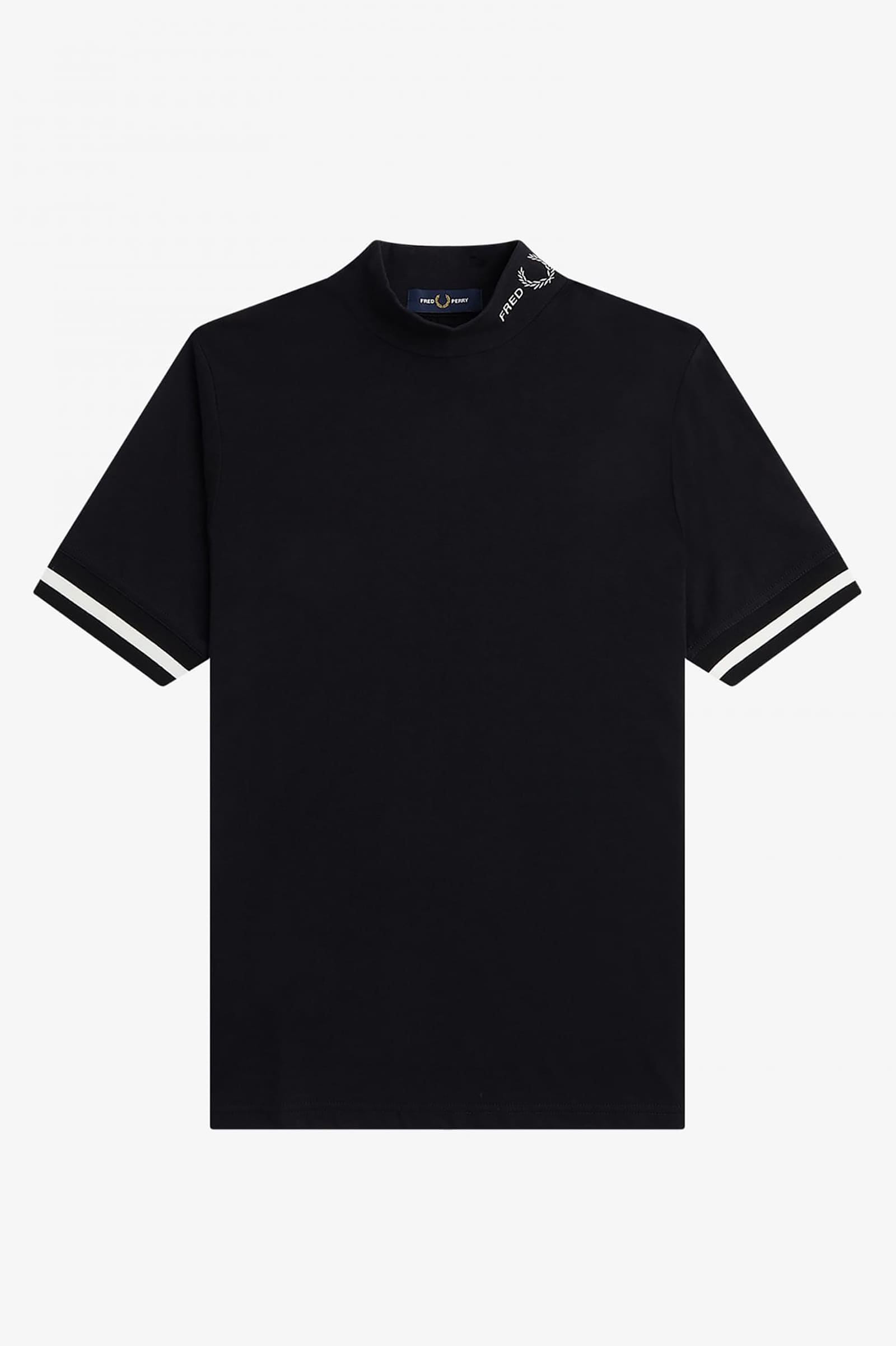 Branded High Neck T-Shirt(10 102：BLACK): | FRED PERRY JAPAN 