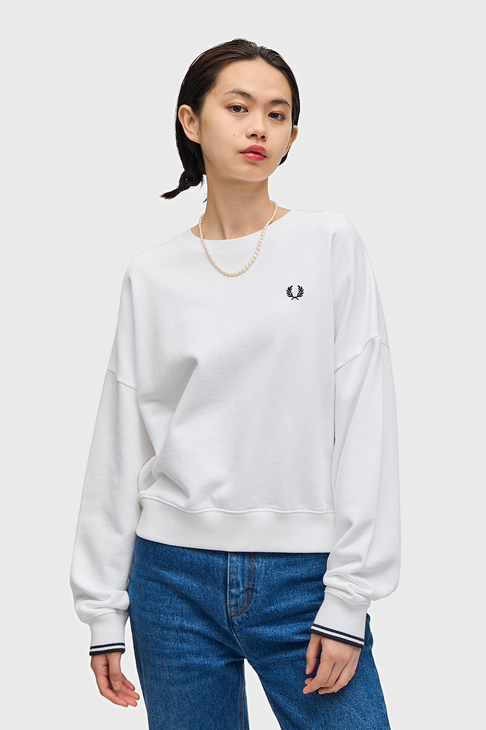 Tipped Sweatshirt(10 100：WHITE): | FRED PERRY JAPAN | フレッド ...