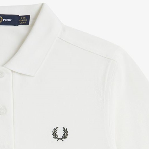 The Fred Perry Shirt - G6000(8 Y73：SNOW WHITE / COURT GREEN