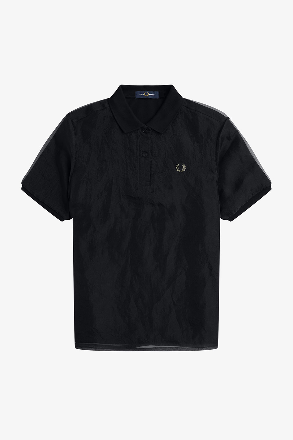 Sheer Overlay Fred Perry Shirt(10 102：BLACK): | FRED PERRY JAPAN 