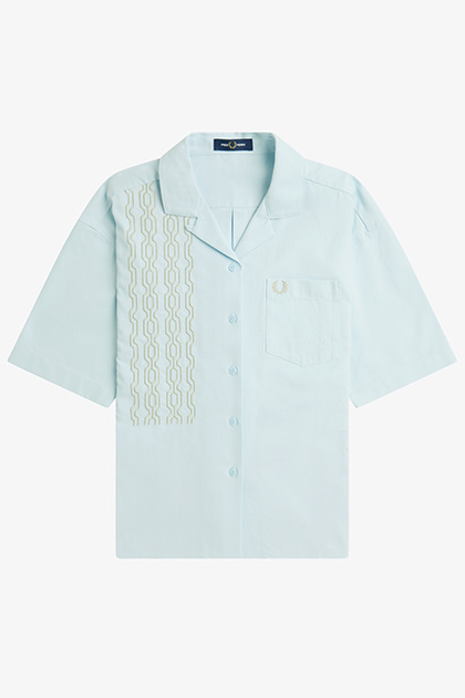 フレッドペリー ☆XL~XXL☆ブルーグレーｘ白ストライプ☆ジャージ☆水色 シャツ | FRED PERRY JAPAN | フレッドペリー日本公式サイト